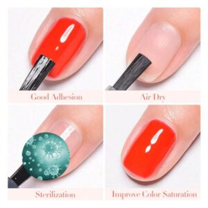 Ensemble de 5 vernis à ongles en gel, 7ml Set d'art d'ongle sans-acide, apprêt, produit déshydratant, base et couche de finition, aucune nécessité de lampe UV ou LED. Set de vernis à ongles mat, couche supérieure avec effet de polissage, dégraissant pour vernis à ongles en gel. Enveloppe pour vernis à ongle en gel avec lumière UV ou LED. Kit de manucure de vernis à ongle en gel pour les femmes, pour un usage domestique ou en salon de beauté, incluant des fournitures pour les ongles et de l'art DIY des ongles, un cadeau parfait