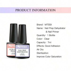 Ensemble de 5 vernis à ongles en gel, 7ml Set d'art d'ongle sans-acide, apprêt, produit déshydratant, base et couche de finition, aucune nécessité de lampe UV ou LED. Set de vernis à ongles mat, couche supérieure avec effet de polissage, dégraissant pour vernis à ongles en gel. Enveloppe pour vernis à ongle en gel avec lumière UV ou LED. Kit de manucure de vernis à ongle en gel pour les femmes, pour un usage domestique ou en salon de beauté, incluant des fournitures pour les ongles et de l'art DIY des ongles, un cadeau parfait