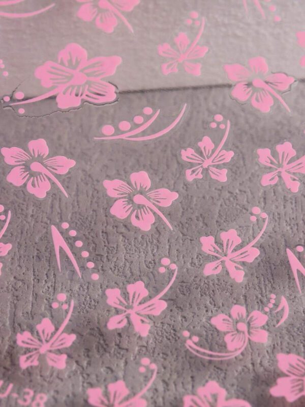 2 pièces Autocollants d'ongles 3D fleurs d'hibiscus, décoration d'été fleurs roses et blanches, décalcomanies d'ongles feuilles tropicales, feuilles de manucure – Image 38