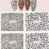 4 pièces Sticker pour ongles à motif d'animal noir sans adhésif, charmes d'ongles DIY, pierres précieuses d'ongles, fournitures d'ongles