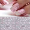 2 pièces Autocollants pour ongles fleurs de camélia rose aurore, fleurs de cerisier holographiques gaufrées, accessoires de mariage pour ongles, décalcomanies décoratives. Appliquez une couche de vernis à ongles transparent ou de top coat sur la surface et vos ongles auront un aspect plus beau et les autocollants pour ongles dureront plus longtemps.