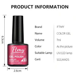 Ensemble De Vernis À Ongles En Gel Ftmy 12 Pièces - Ensemble De Vernis À Ongles De Base En Gel De 12 Couleurs, Ensemble De Vernis À Ongles Avec Finition Mate Et Brillante, Cadeau Pour Femmes