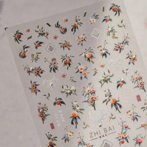 1 pièce Stickers d'art d'ongle 5D, autocollants d'art d'ongle auto-adhésifs de cœur de dentelle rose de nœud papillon doux, autocollants de manucure DIY