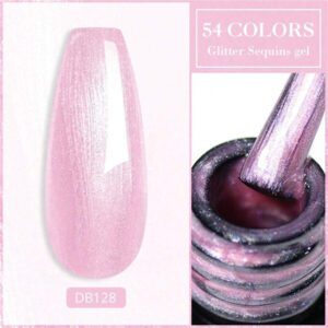 6 Pièces/set Ensemble De Vernis À Ongles Gel Pailleté Semi-permanent Vernis Hybride Mat De Finition Vernis À Ongles Gel D'art Uv Led Dissolvant