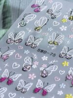2 pièces Autocollants d'art pour ongles décalques 5D gaufrés à motifs de fleurs bleues. Designs d'art pour ongles avec fleurs dégradées, motifs de vignes et texture de pétales. Feuilles de recouvrement complet pour décoration des ongles. Accessoires de manucure. – Image 29