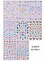 2 pièces Autocollants d'art pour ongles décalques 5D gaufrés à motifs de fleurs bleues. Designs d'art pour ongles avec fleurs dégradées, motifs de vignes et texture de pétales. Feuilles de recouvrement complet pour décoration des ongles. Accessoires de manucure. – Image 35