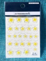 1 pièce Autocollants d'ongles avec fleurs de Sakura et d'hibiscus jaunes en relief, pétales élégants, transferts fleuris pour l'été, autocollants adhésifs de manucure, accessoires de décoration de manucure DIY, outils pour salon de manucure – Image 12