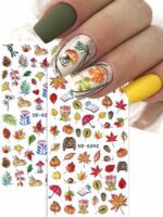 1 pièce Autocollants d'ongles avec fleurs de Sakura et d'hibiscus jaunes en relief, pétales élégants, transferts fleuris pour l'été, autocollants adhésifs de manucure, accessoires de décoration de manucure DIY, outils pour salon de manucure – Image 13