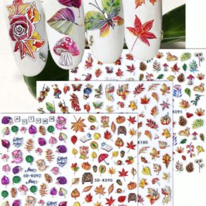 1 pièce Autocollants d'ongles avec fleurs de Sakura et d'hibiscus jaunes en relief, pétales élégants, transferts fleuris pour l'été, autocollants adhésifs de manucure, accessoires de décoration de manucure DIY, outils pour salon de manucure