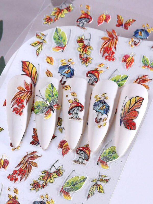 1 pièce Autocollants d'ongles avec fleurs de Sakura et d'hibiscus jaunes en relief, pétales élégants, transferts fleuris pour l'été, autocollants adhésifs de manucure, accessoires de décoration de manucure DIY, outils pour salon de manucure – Image 20