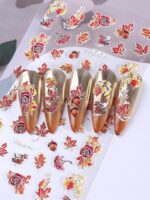 1 pièce Autocollants d'ongles avec fleurs de Sakura et d'hibiscus jaunes en relief, pétales élégants, transferts fleuris pour l'été, autocollants adhésifs de manucure, accessoires de décoration de manucure DIY, outils pour salon de manucure – Image 21