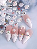 1 pièce Autocollants d'ongles avec fleurs de Sakura et d'hibiscus jaunes en relief, pétales élégants, transferts fleuris pour l'été, autocollants adhésifs de manucure, accessoires de décoration de manucure DIY, outils pour salon de manucure – Image 26