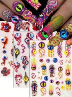 1 pièce Autocollants d'ongles avec fleurs de Sakura et d'hibiscus jaunes en relief, pétales élégants, transferts fleuris pour l'été, autocollants adhésifs de manucure, accessoires de décoration de manucure DIY, outils pour salon de manucure – Image 29