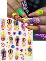 1 pièce Autocollants d'ongles avec fleurs de Sakura et d'hibiscus jaunes en relief, pétales élégants, transferts fleuris pour l'été, autocollants adhésifs de manucure, accessoires de décoration de manucure DIY, outils pour salon de manucure – Image 31