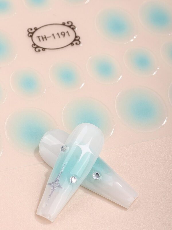 Beauty Sticker 3 feuilles/set d'autocollants pour ongles dégradés semi-transparents, décalcomanies pour ongles, conseils de manucure, décoration d'ongles à faire soi-même, adaptées aux femmes et aux filles – Image 7
