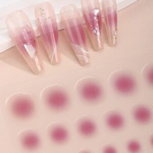 Beauty Sticker 3 feuilles/set d'autocollants pour ongles dégradés semi-transparents, décalcomanies pour ongles, conseils de manucure, décoration d'ongles à faire soi-même, adaptées aux femmes et aux filles