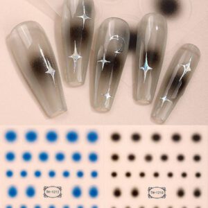 Beauty Sticker 3 feuilles/set d'autocollants pour ongles dégradés semi-transparents, décalcomanies pour ongles, conseils de manucure, décoration d'ongles à faire soi-même, adaptées aux femmes et aux filles