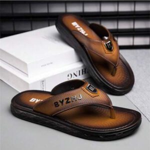 Chaussons D'extérieur À Semelle Épaisse Pour Hommes, Couples De Style Rétro Tongues De Plage À Semelle Souple