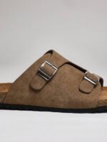 SHUZIA Sandales pour hommes avec amorti plantaire confortable, sangle réglable et semelle en liège – Image 13
