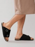 SHUZIA Sandales pour hommes avec amorti plantaire confortable, sangle réglable et semelle en liège – Image 21