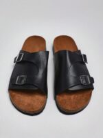 SHUZIA Sandales pour hommes avec amorti plantaire confortable, sangle réglable et semelle en liège – Image 28