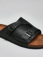 SHUZIA Sandales pour hommes avec amorti plantaire confortable, sangle réglable et semelle en liège – Image 29