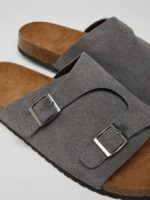 SHUZIA Sandales pour hommes avec amorti plantaire confortable, sangle réglable et semelle en liège – Image 35