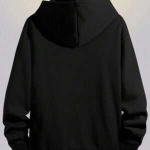 Manfinity Dauomo sweat-shirt à capuche unicolore décontracté pour homme, sweat-shirt zippé