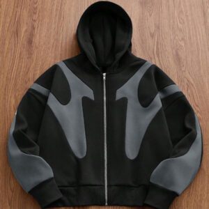 SWAVVY Sweat-shirt à capuche décontracté, ajusté largement et à manches longues tricoté pour homme, convient pour l'école
