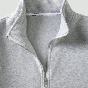 Manfinity Dauomo Sweat-shirt À Capuche Zippé À Demi Couleur unicolore Pour Hommes
