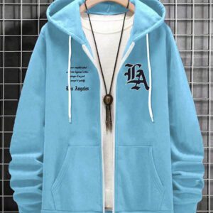 Manfinity Homme Sweat-shirt à capuche en molleton à cordon de serrage avec slogan imprimé, coupe ample pour hommes