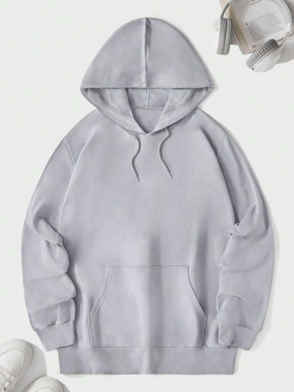 RueChic Homme Sweat-Shirt À Capuche À Poche Kangourou À Cordon – Image 2