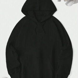 RueChic Homme Sweat-Shirt À Capuche À Poche Kangourou À Cordon