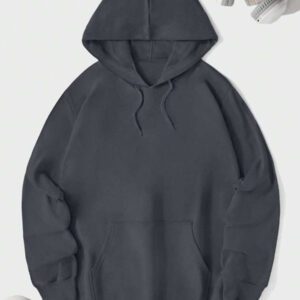 RueChic Homme Sweat-Shirt À Capuche À Poche Kangourou À Cordon