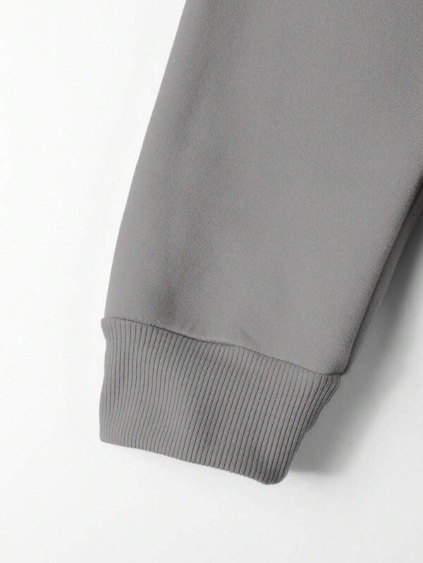 sweat-shirt à capuche régulier pour hommes en coton avec imprimé lettres – Image 7