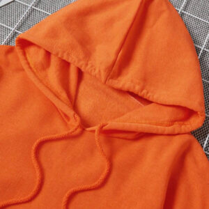 Sweat-shirt à capuche en 100% coton pour hommes avec poche et cordon de serrage