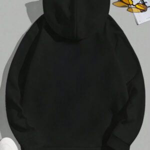 Sweat-shirt à capuche en 100% coton pour hommes avec poche et cordon de serrage