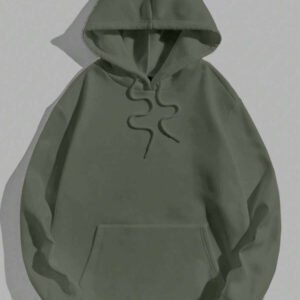 Sweat-shirt à capuche en 100% coton pour hommes avec poche et cordon de serrage