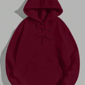 Sweat-shirt à capuche en 100% coton pour hommes avec poche et cordon de serrage