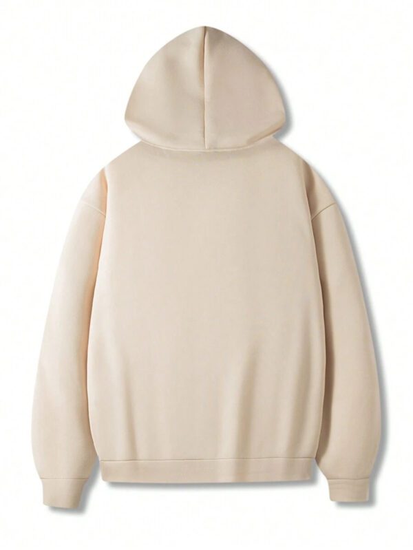 Manfinity Homme Sweat-shirt À Capuche Pour Hommes De Couleur Unie Avec Cordon – Image 3