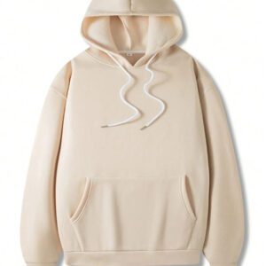 Manfinity Homme Sweat-shirt À Capuche Pour Hommes De Couleur Unie Avec Cordon