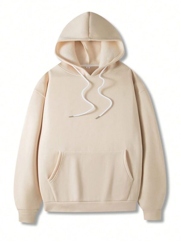 Manfinity Homme Sweat-shirt À Capuche Pour Hommes De Couleur Unie Avec Cordon – Image 4