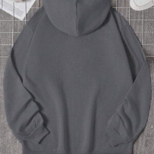 Sweat-shirt à capuche en 100% coton pour hommes avec poche et cordon de serrage