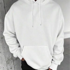 Manfinity Homme Sweat-shirt À Capuche Pour Hommes De Couleur Unie Avec Cordon