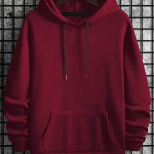 Manfinity Homme Sweat-shirt À Capuche Pour Hommes De Couleur Unie Avec Cordon