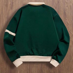 Manfinity Hypemode Sweat-shirt-shirt à manches longues avec col rabattu et blocs de couleurs pour hommes