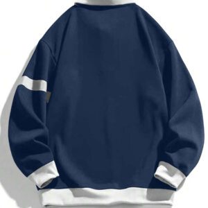 Manfinity Hypemode Sweat-shirt-shirt à manches longues avec col rabattu et blocs de couleurs pour hommes