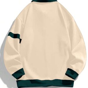 Manfinity Hypemode Sweat-shirt-shirt à manches longues avec col rabattu et blocs de couleurs pour hommes