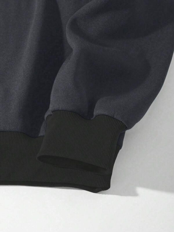 Manfinity Hypemode Sweat-shirt-shirt à manches longues avec col rabattu et blocs de couleurs pour hommes – Image 16