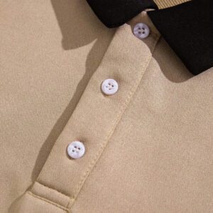 Manfinity Hypemode Sweat-shirt-shirt à manches longues avec col rabattu et blocs de couleurs pour hommes